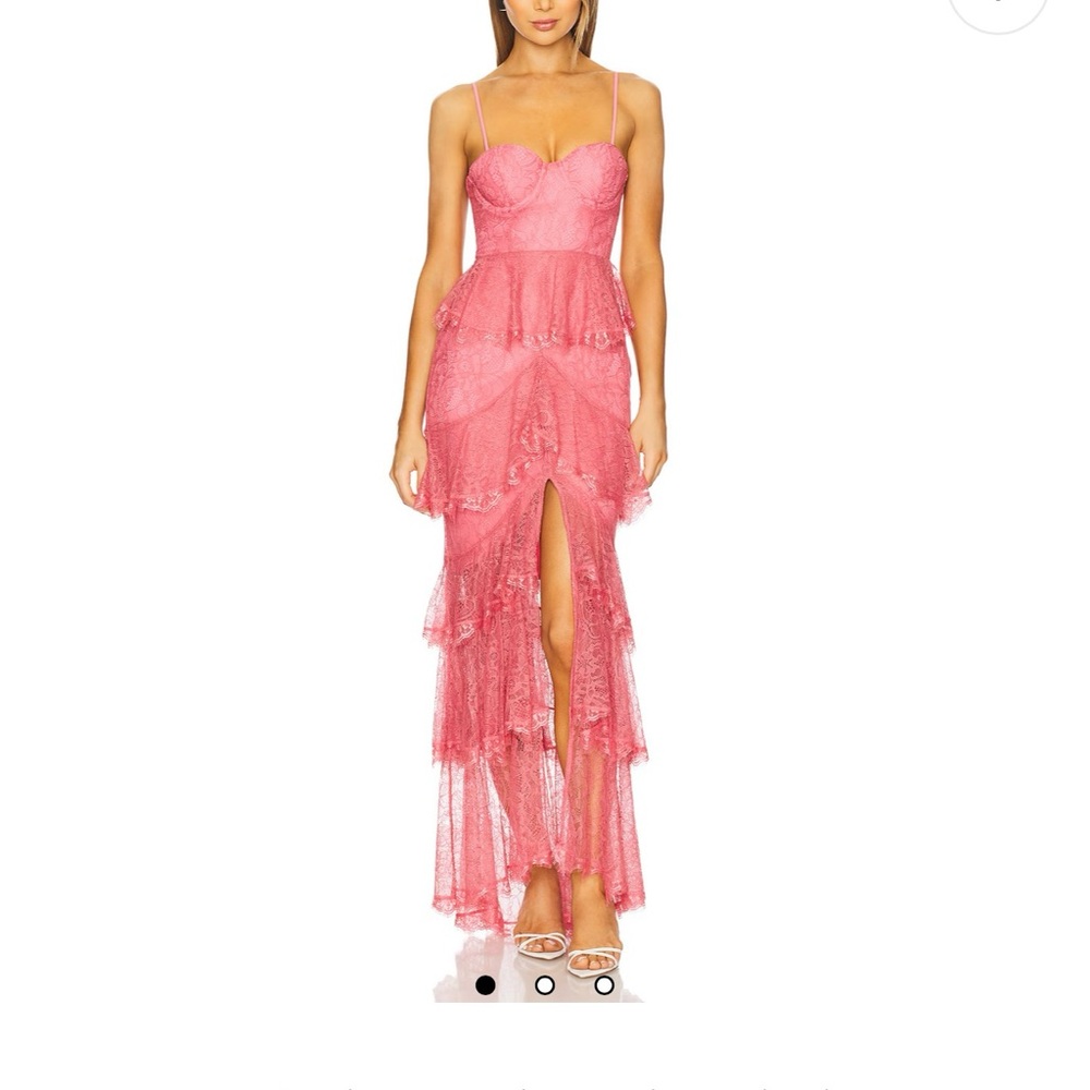 MAJORELLE Pink Lace Maxi Dress